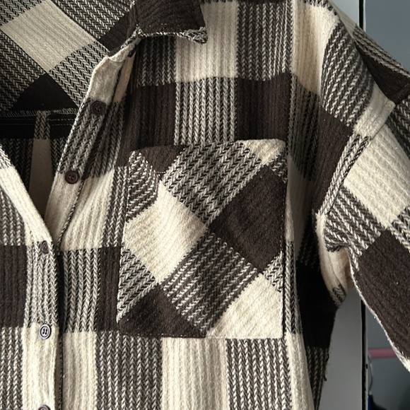 Brown thick flannel - Picture 3 of 5